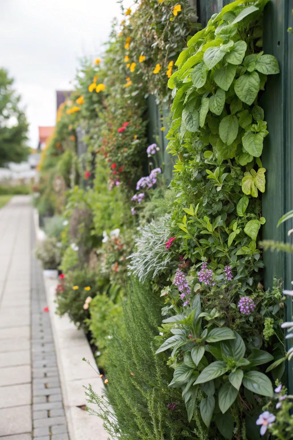 A vertical garden can add lush greenery to even the smallest spaces.
