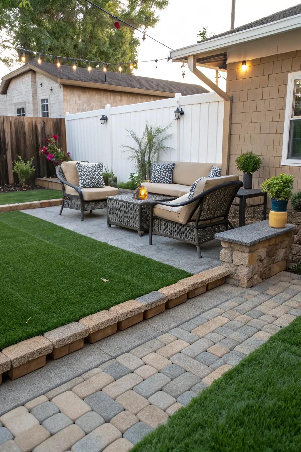 A turf lounge area is an ideal spot for relaxation and entertainment.