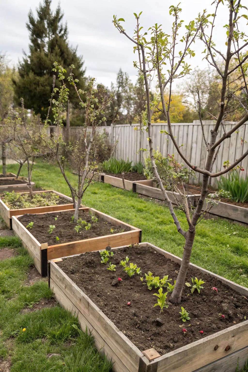 Raised beds offer a practical solution for better fruit growth.