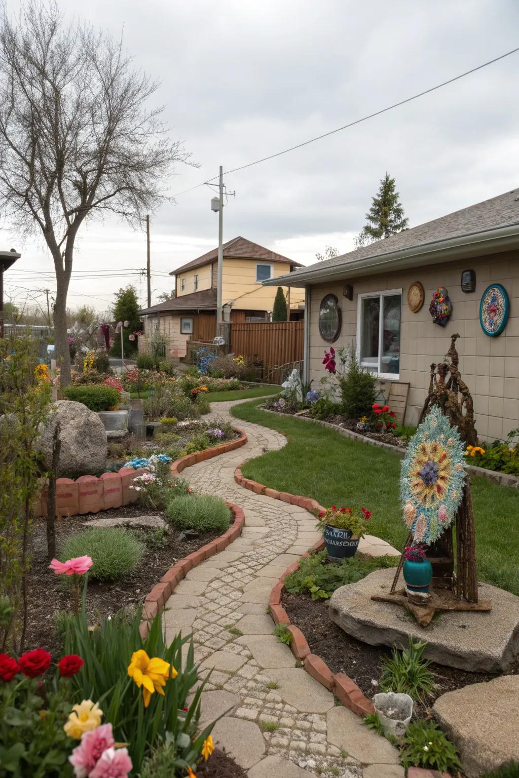 Decorative elements personalize and enhance outdoor spaces.