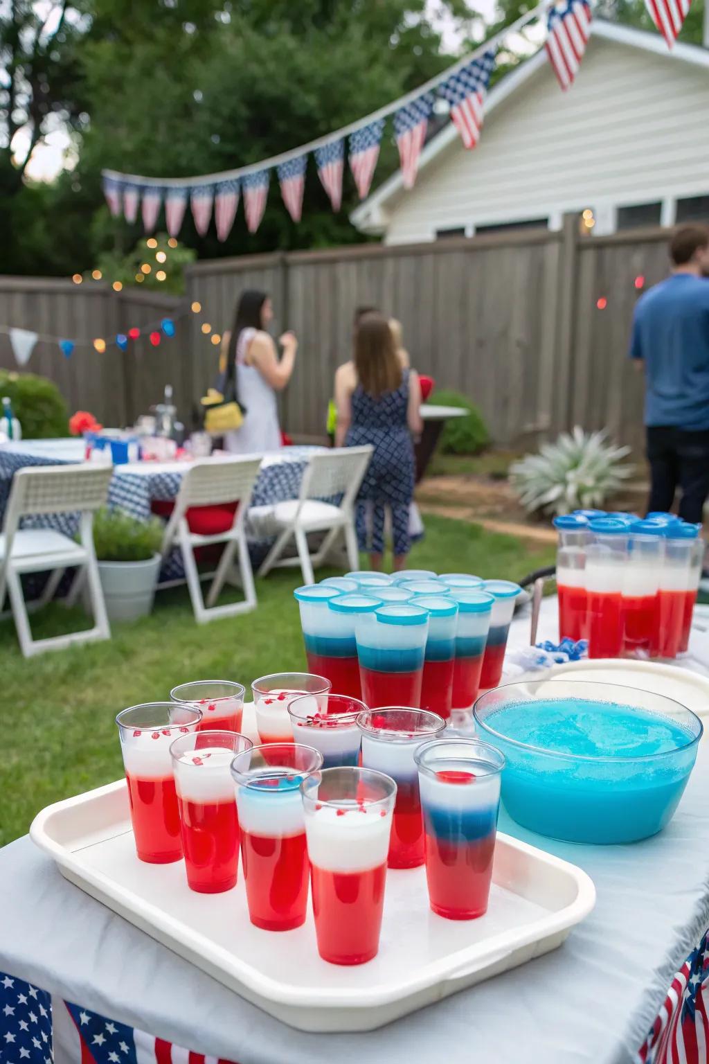Patriotic drinks are refreshing and visually striking.