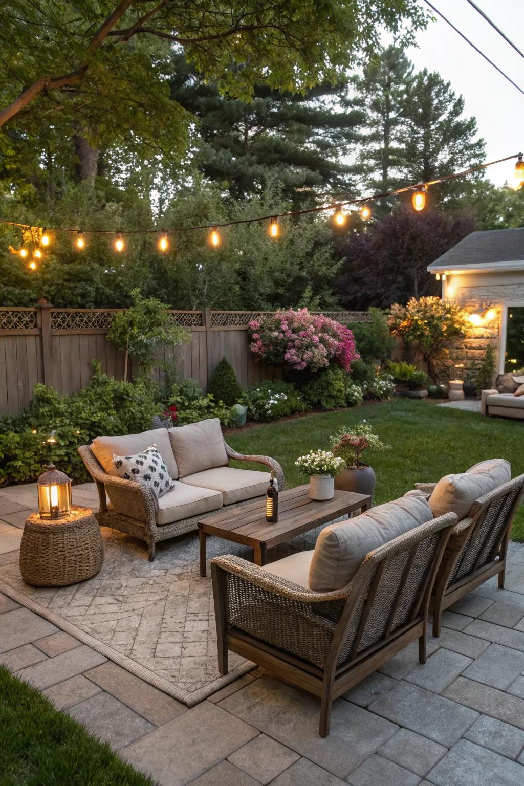 An inviting layout promotes relaxation