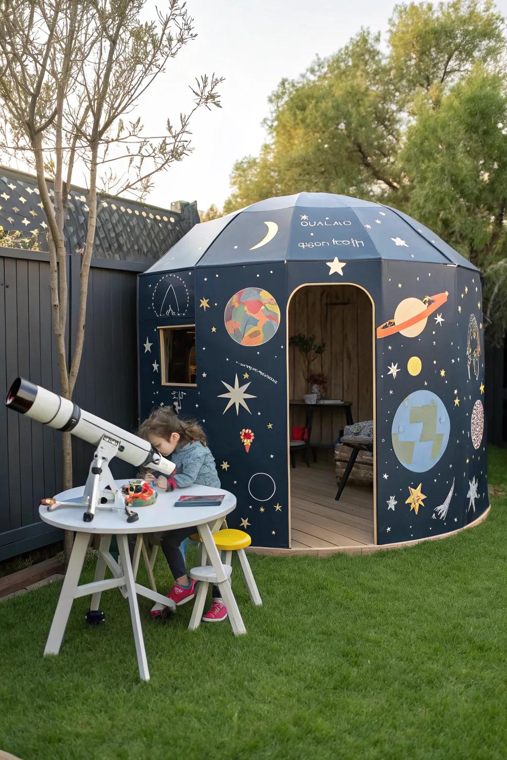 A space explorer's playhouse takes imagination to new heights.