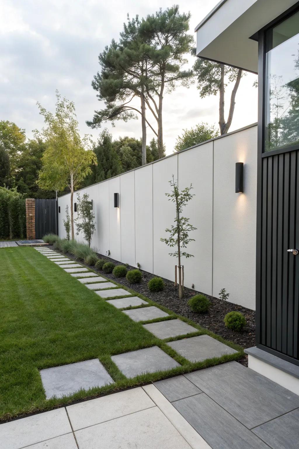 Embrace modern minimalism with sleek wall design.