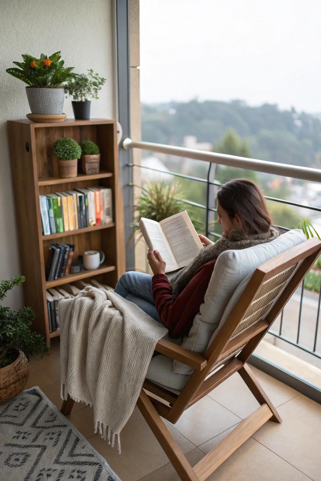 A cozy nook perfect for reading and relaxation.