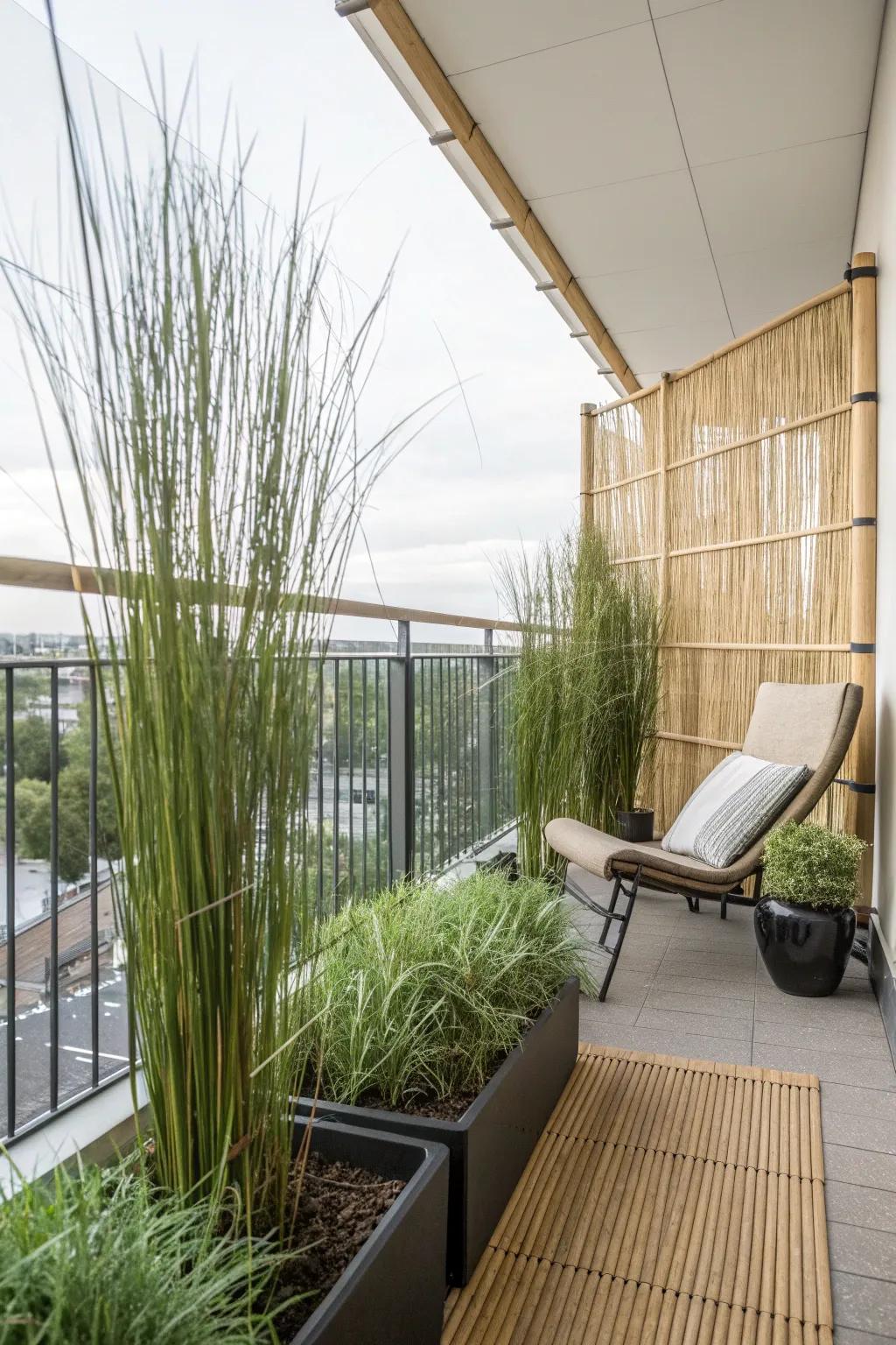 Privacy planter screens offer seclusion and serenity.