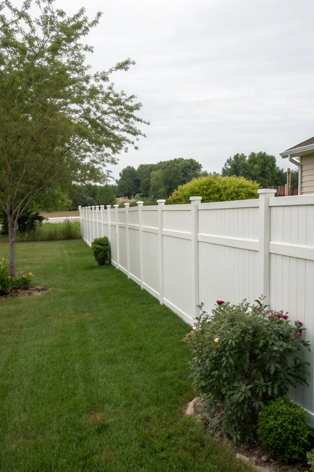 Vinyl fences are durable and pet-friendly.