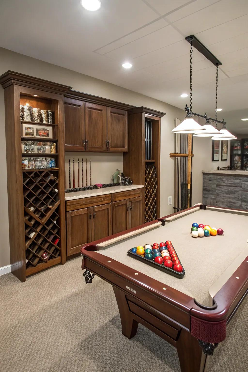 Smart storage keeps the room organized and stylish.