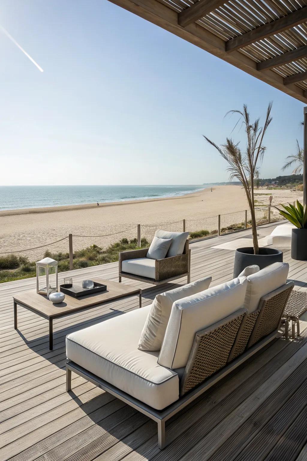 Keep it chic with modern and minimalistic deck designs.