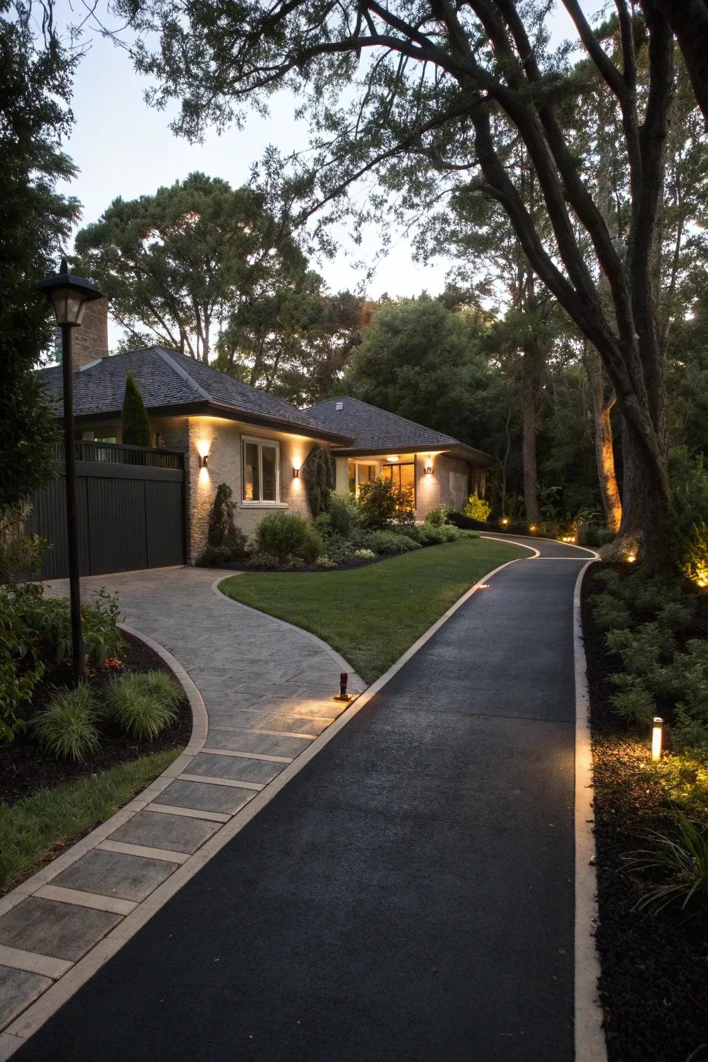 Integrate walkways for a unified landscape.