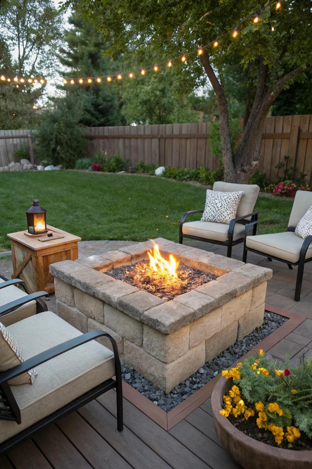 Elevate your fire pit design with a decorative capstone.