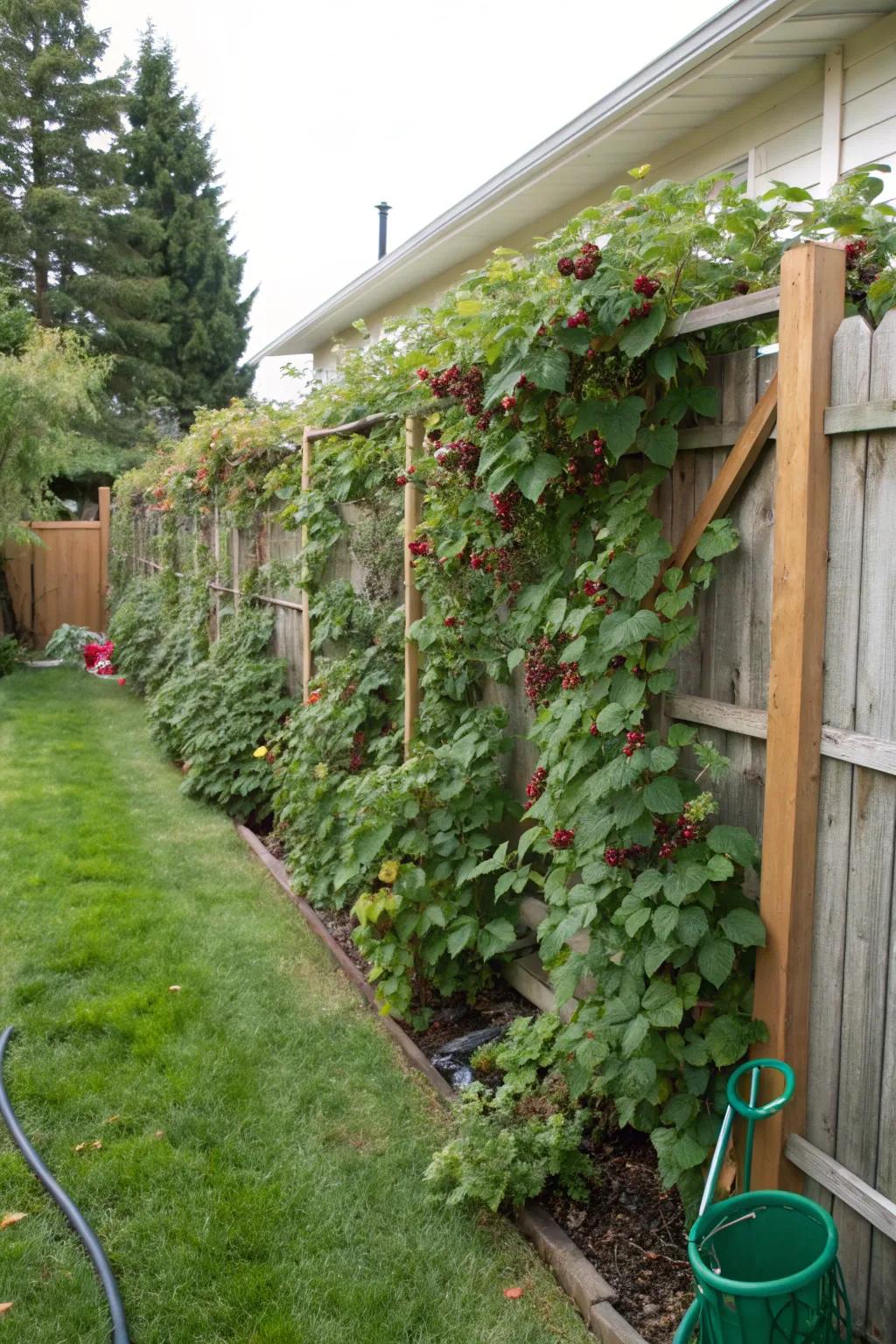 Living fences offer privacy and a tasty reward.