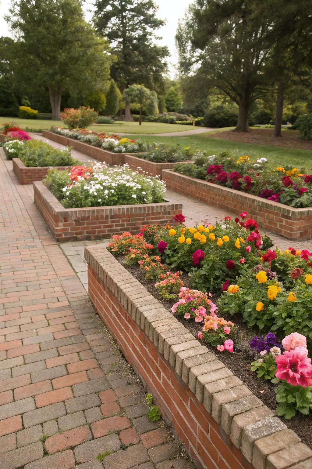 Creative edging defines spaces and adds a polished look.