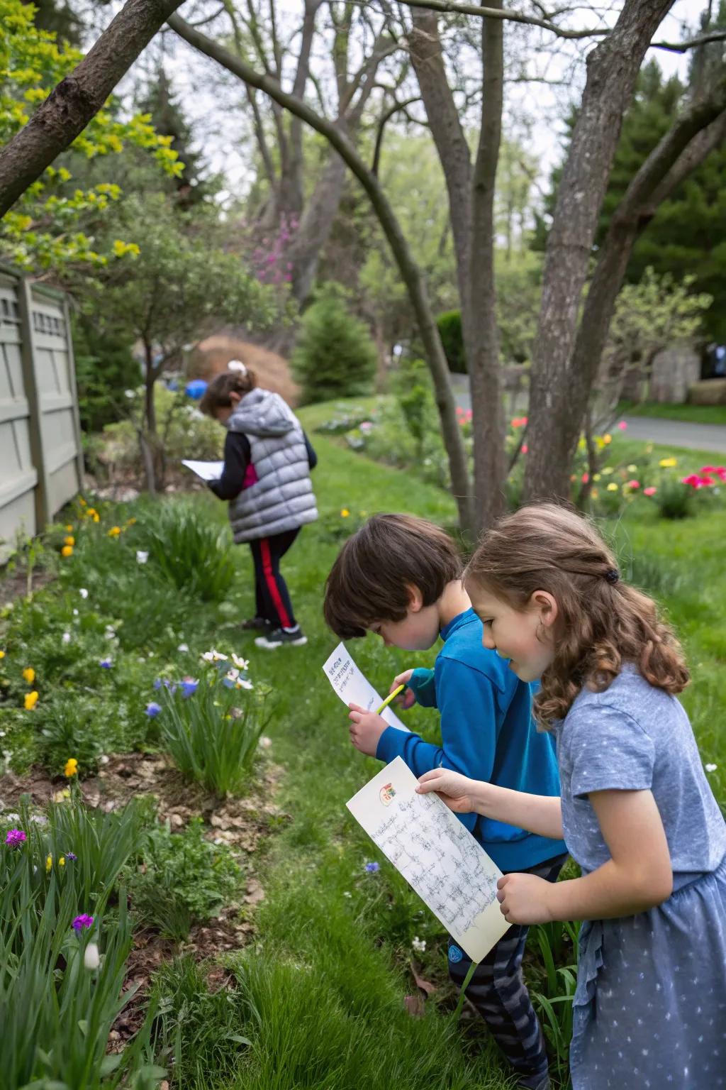 A nature scavenger hunt is both fun and educational.
