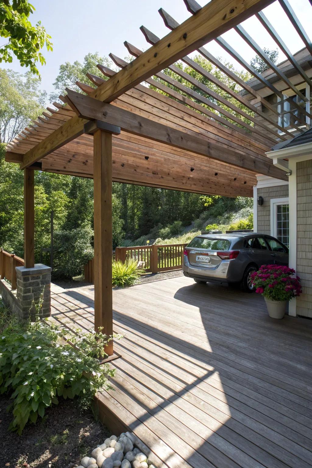 Add a pergola to your deck for stylish shade and comfort.