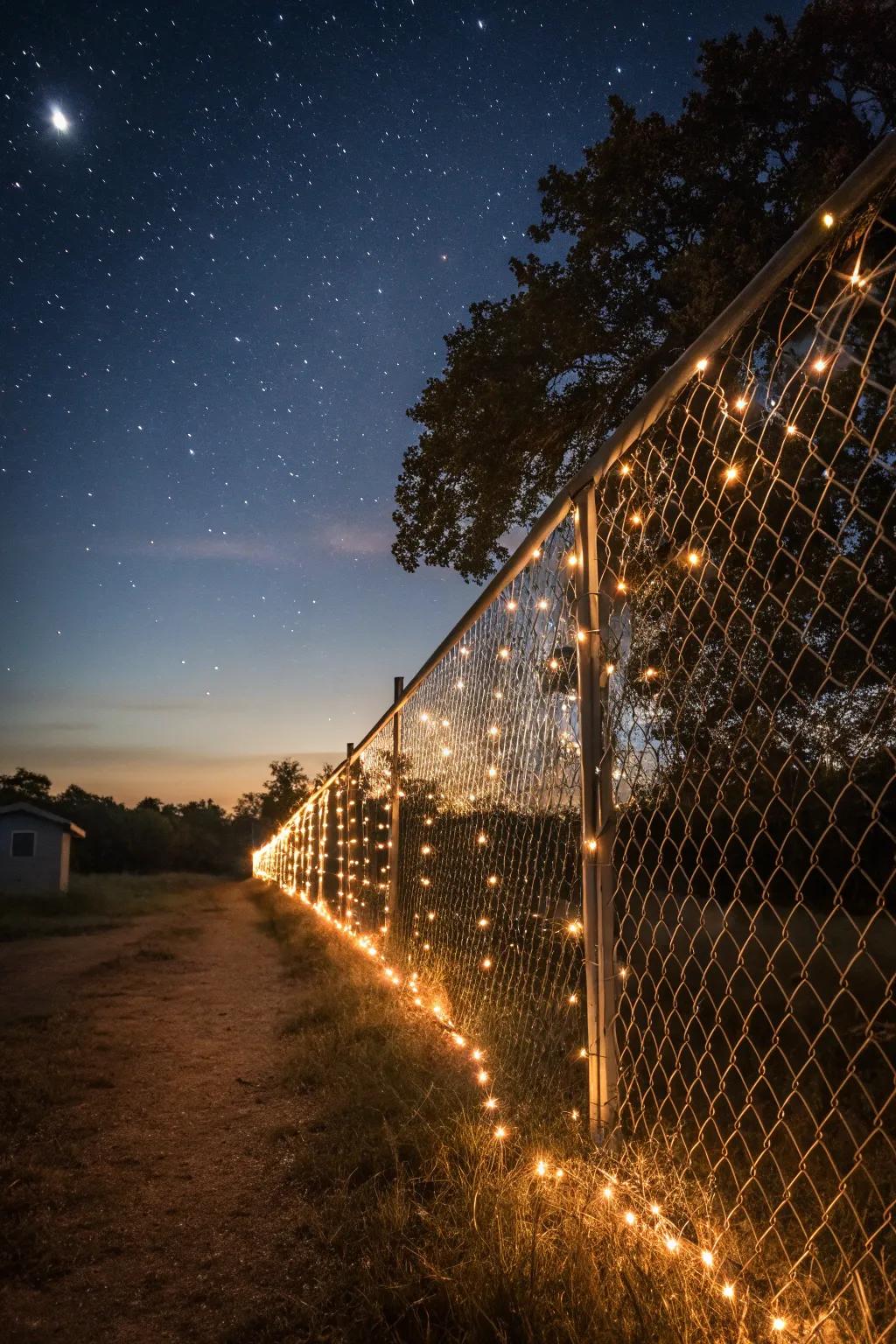 String lights add a magical glow to outdoor spaces.