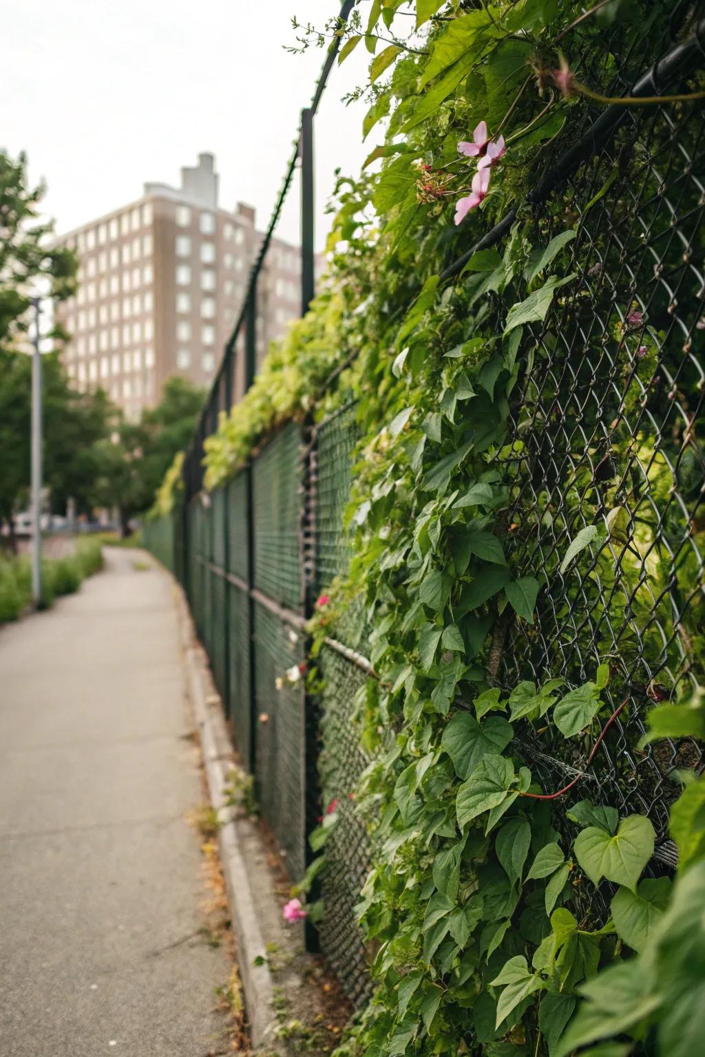 Living green walls bring natural beauty and privacy.