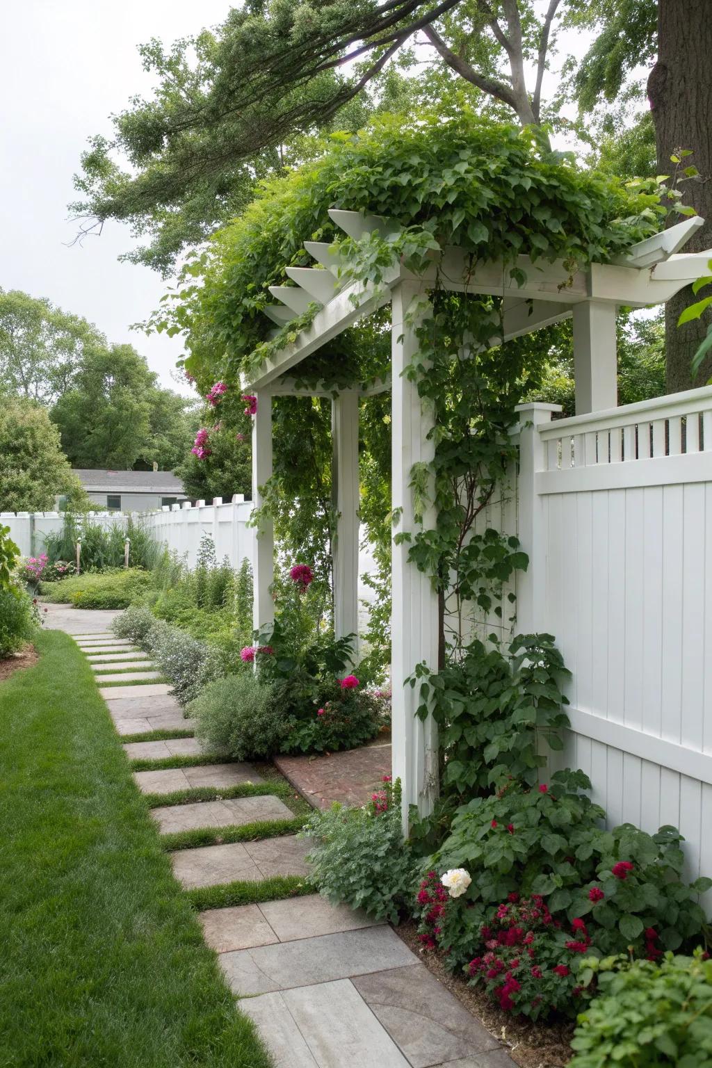 A simple pergola offers comfort and style in small spaces.