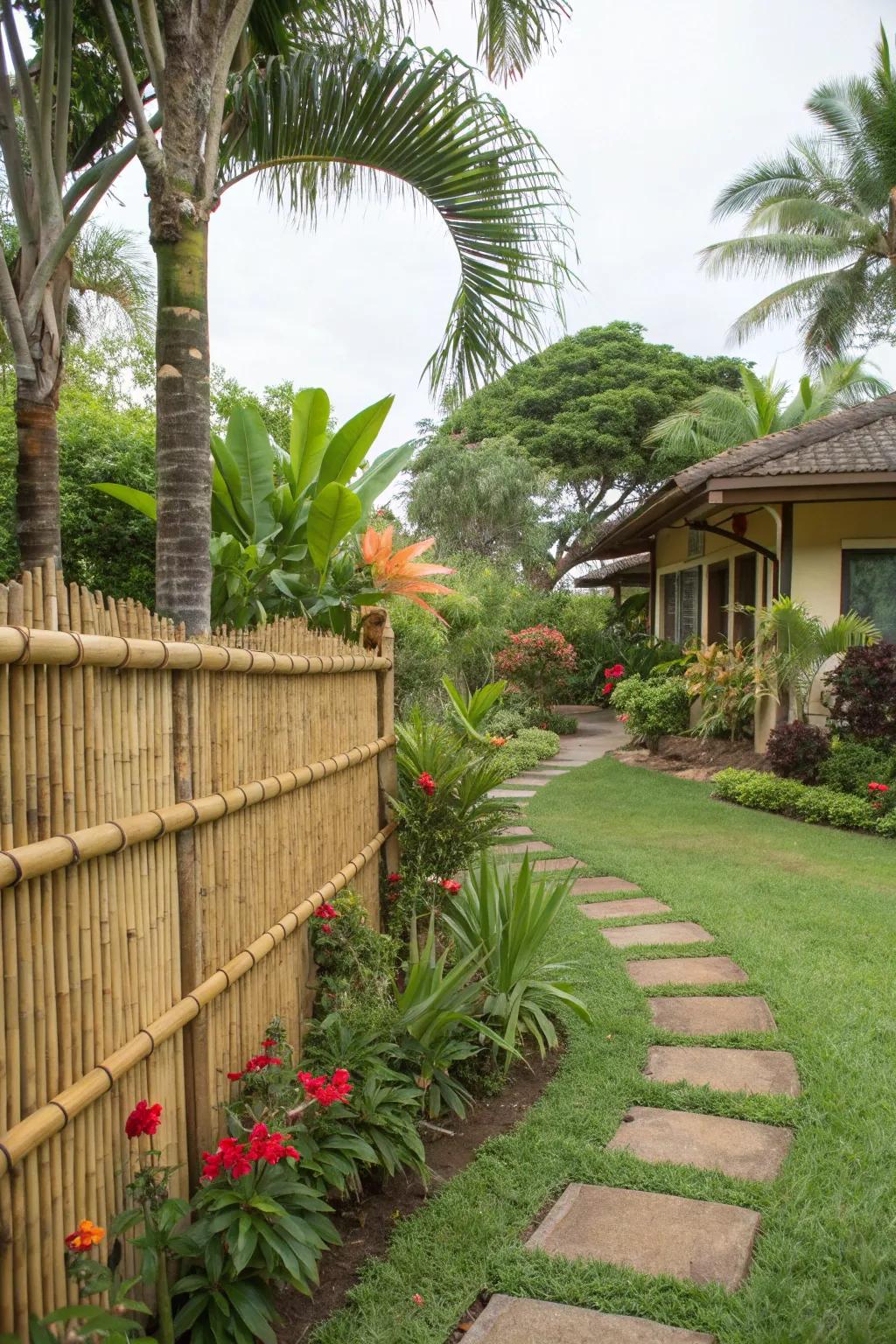 Bamboo offers a simple, eco-friendly fencing solution.