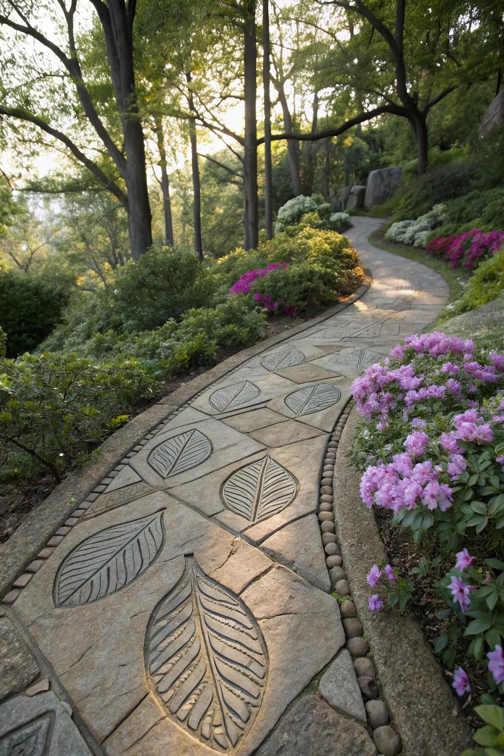 Decorative designs can turn ordinary paths into whimsical features.