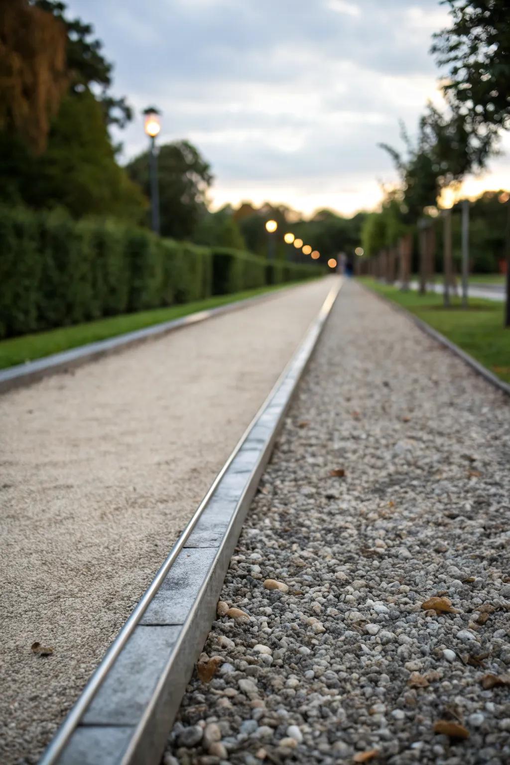 Edging provides a clean, defined look to pathways.