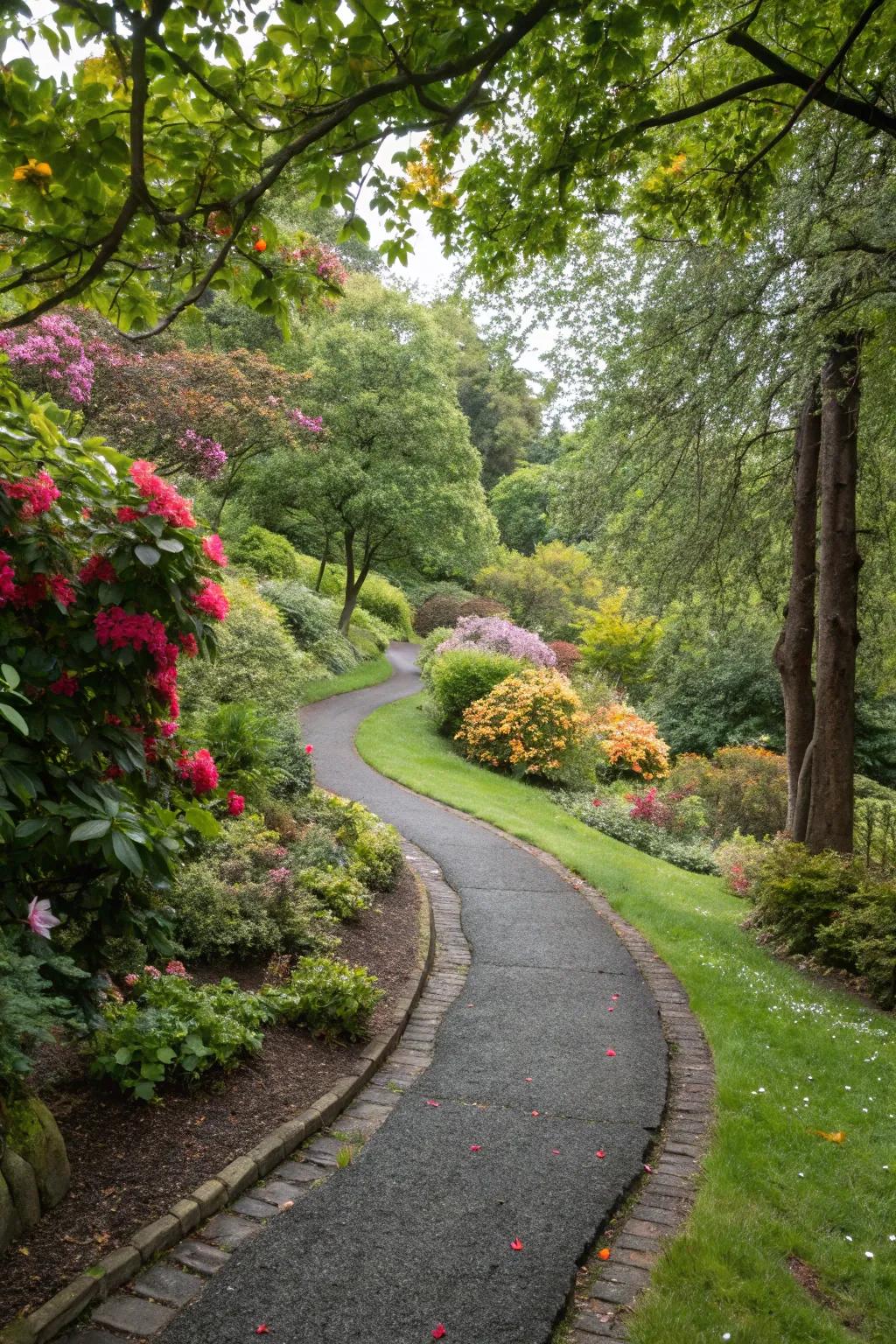 Recycled rubber provides a cushioned and sustainable pathway.
