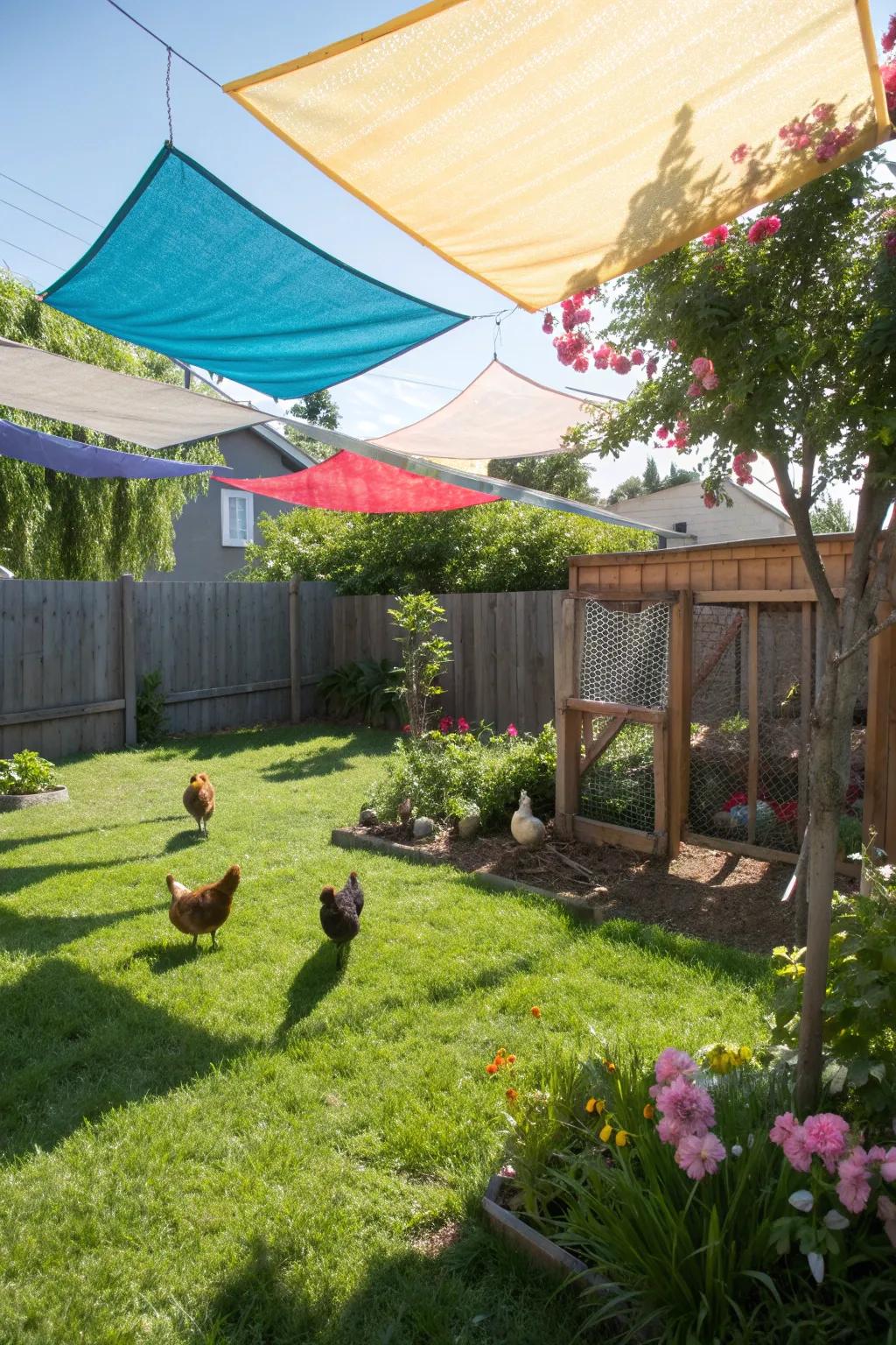 Tarps: colorful protection from the sun.
