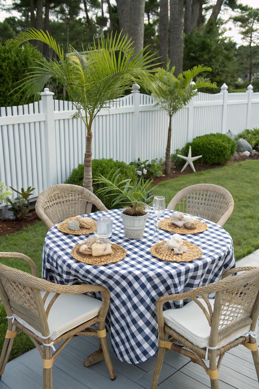 Outdoor dining areas offer a perfect setting for family meals.
