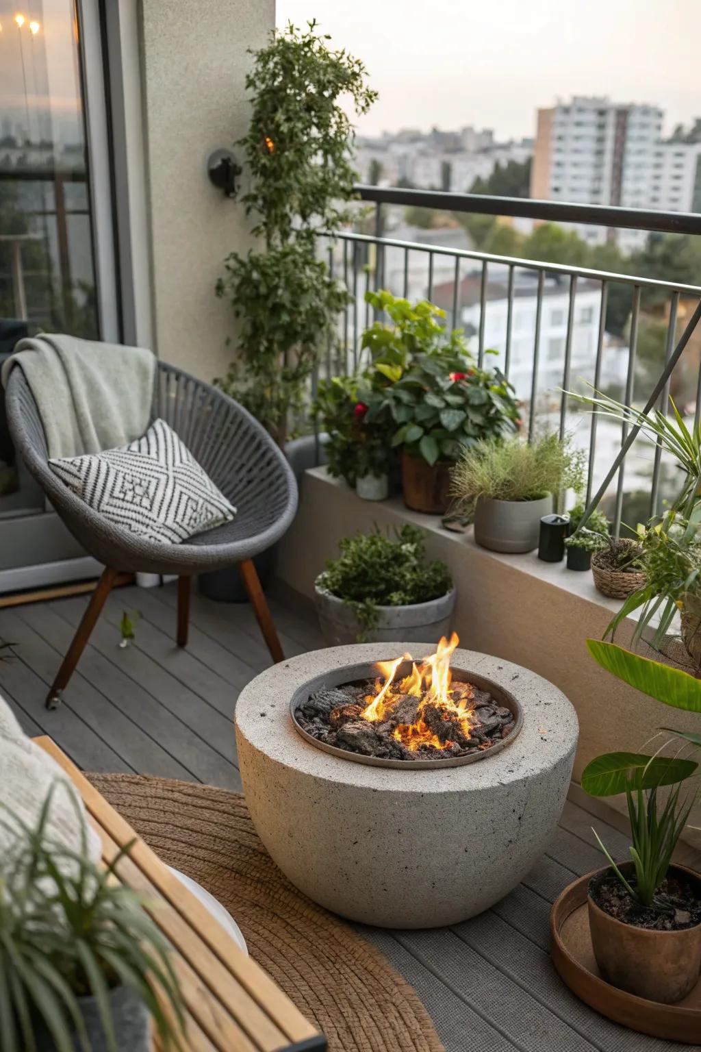 Portable fire pits offer flexibility for any space.
