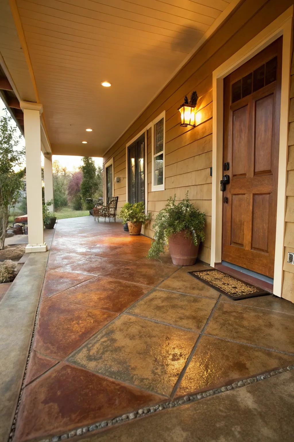 Earth tones create a warm and inviting ambiance.