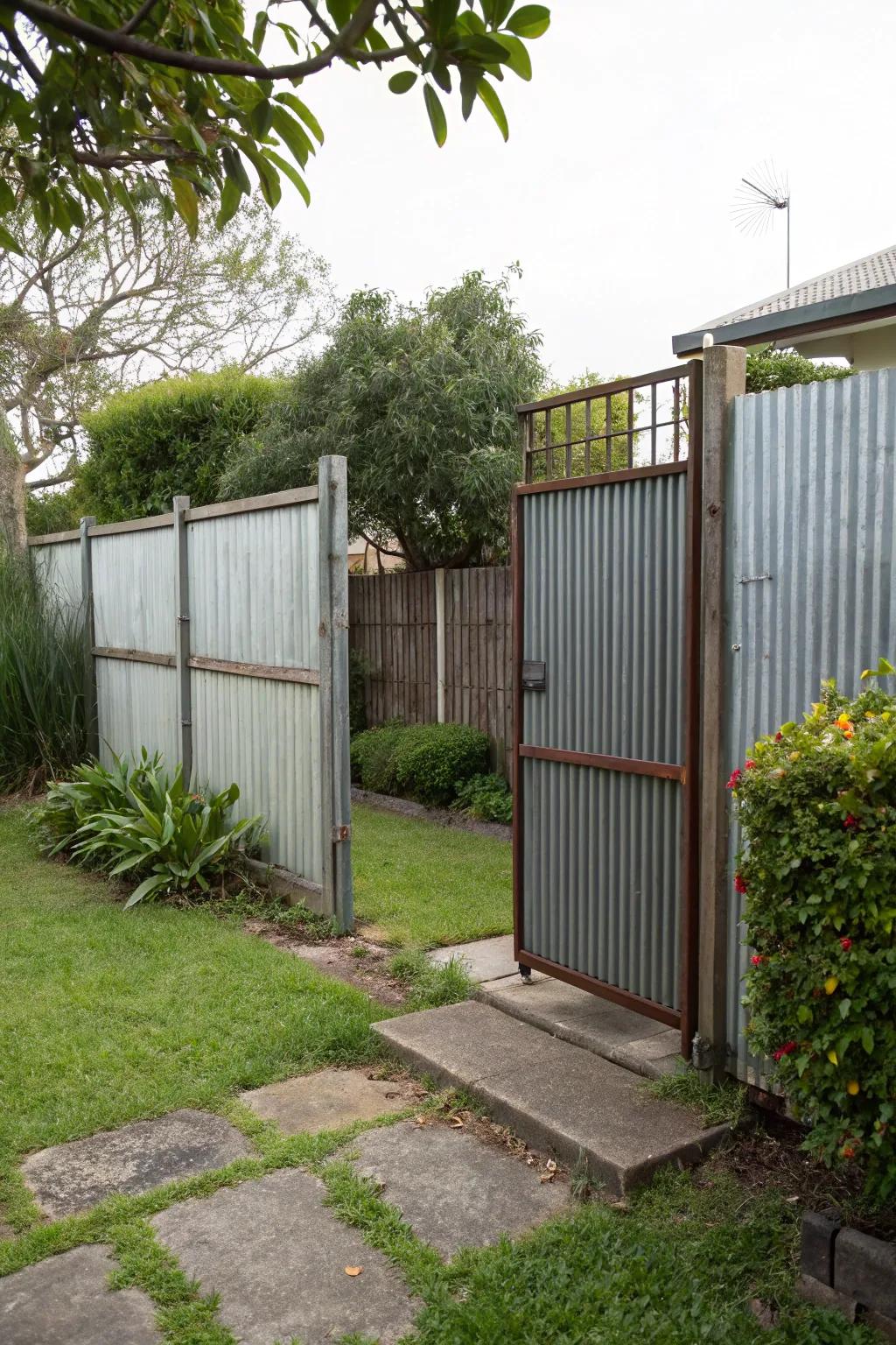 A gate design with varying heights for visual intrigue.