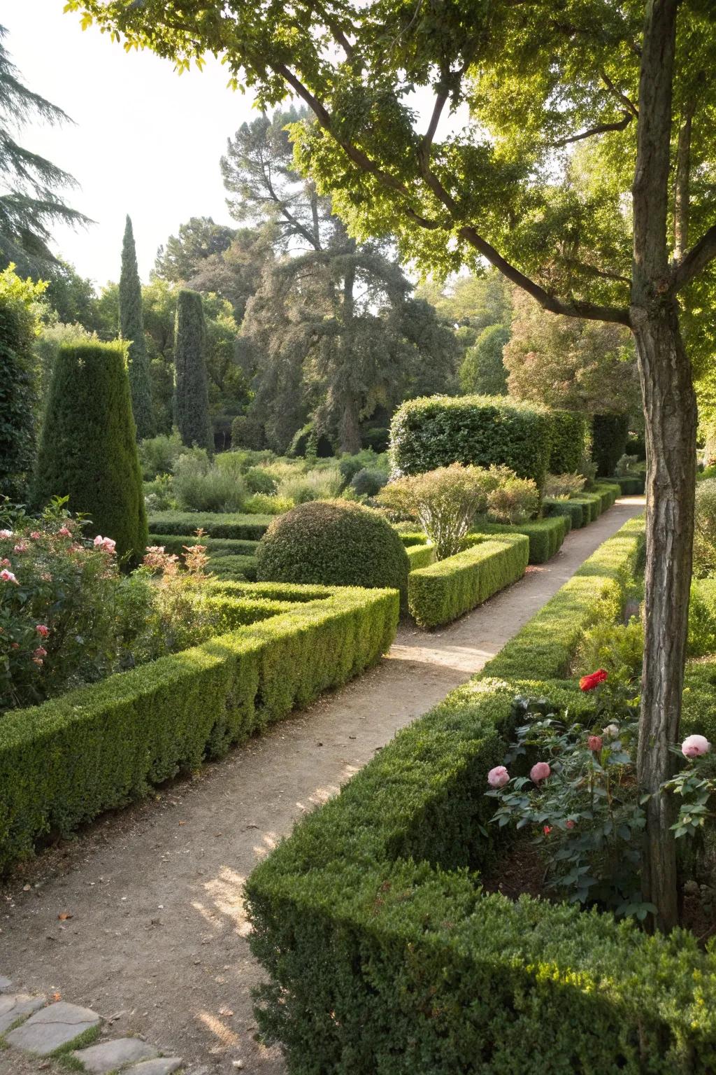 Natural borders provide structure and intimacy.