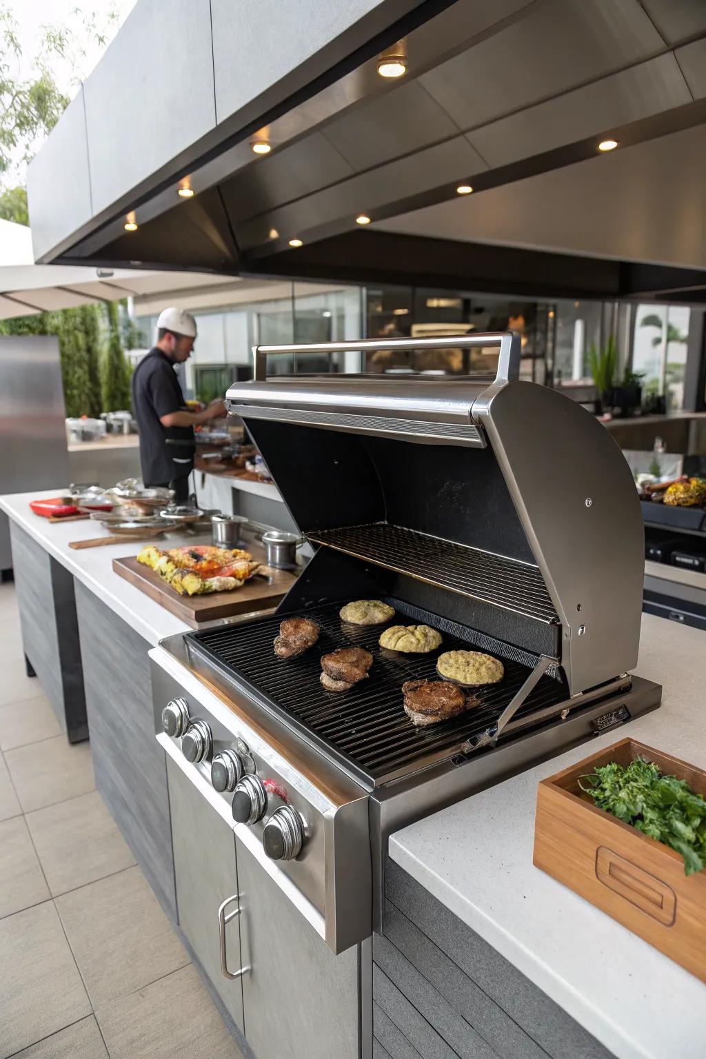 Ventilation is crucial for a pleasant grilling experience.