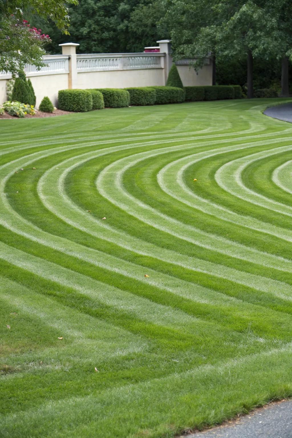 Arched patterns bring elegance and softness to your lawn.