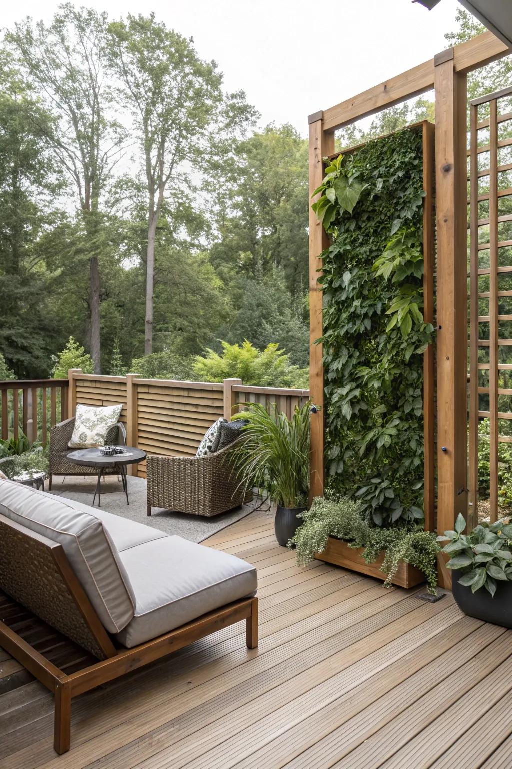Privacy screens make your deck a personal sanctuary.