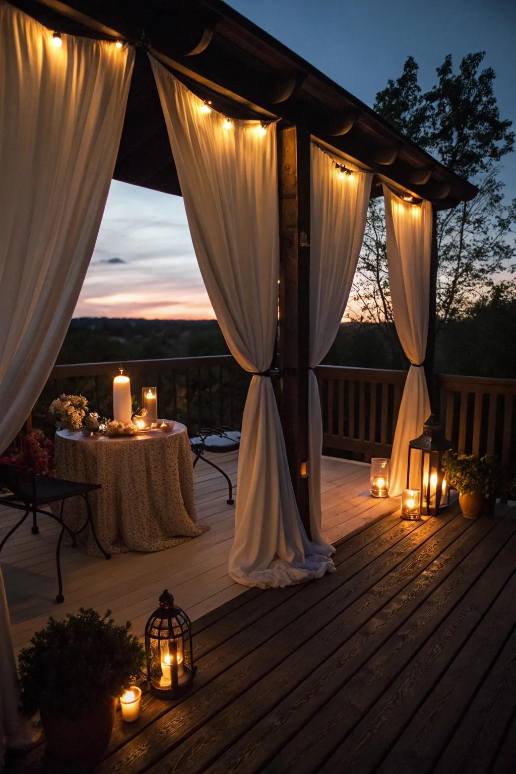 Create drama with blackout curtains.