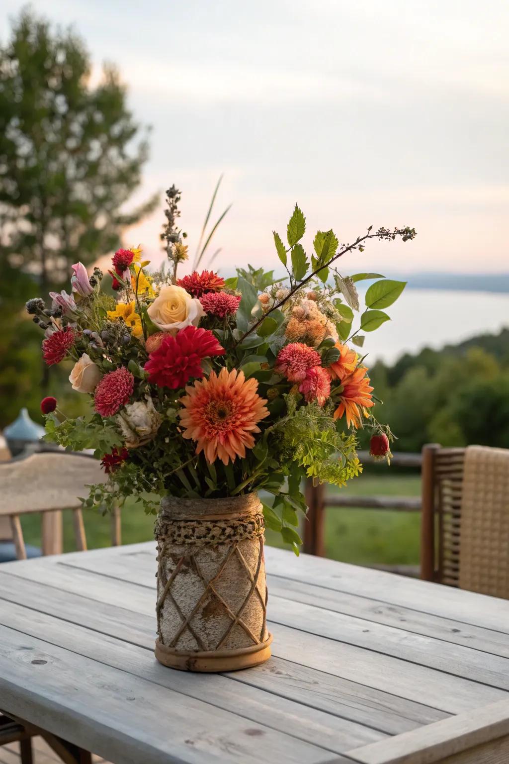 Refresh your deck with seasonal flowers.