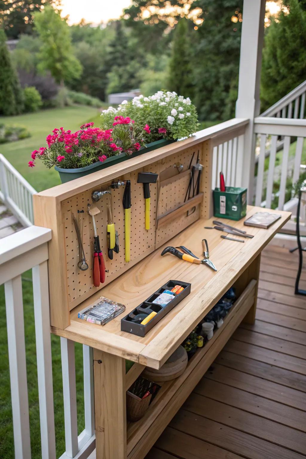 Wide utility top board perfect for outdoor activities.