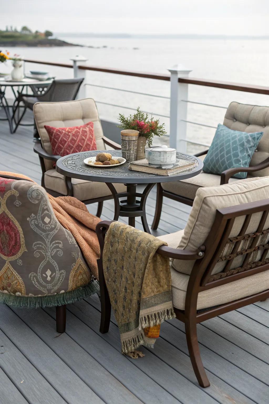 Indulge in comfort with upholstered seating.