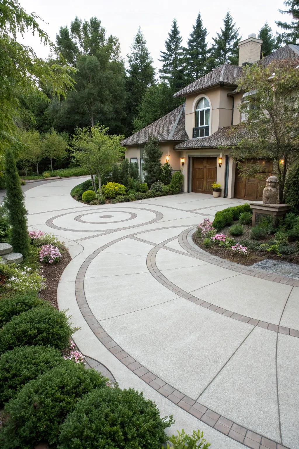 Custom shapes can transform your driveway into an artistic feature.