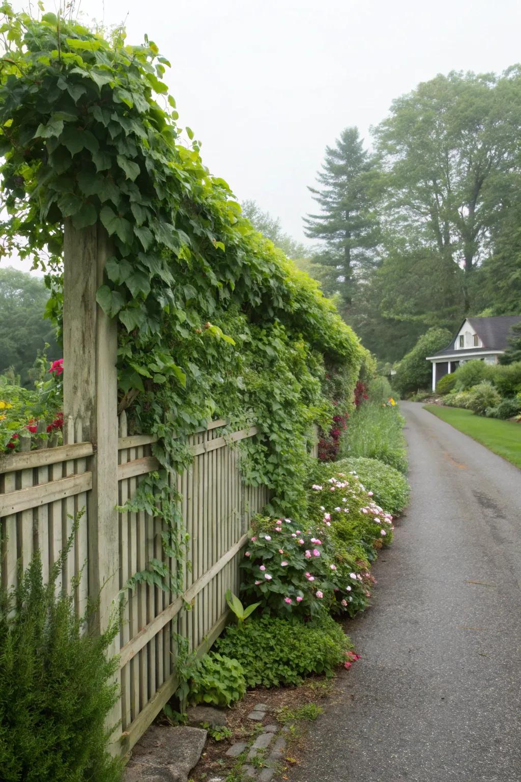 Create a romantic retreat with climbing vines.