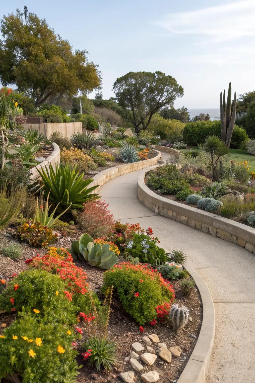 Curved designs bring a natural flow to any landscape.