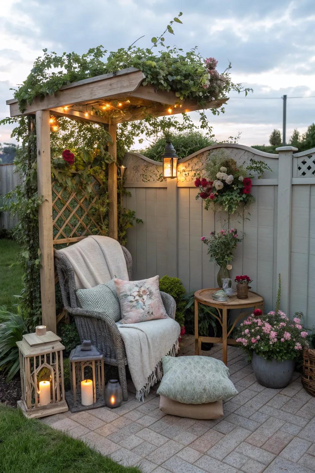 A personalized garden nook perfect for quiet moments and reflection.