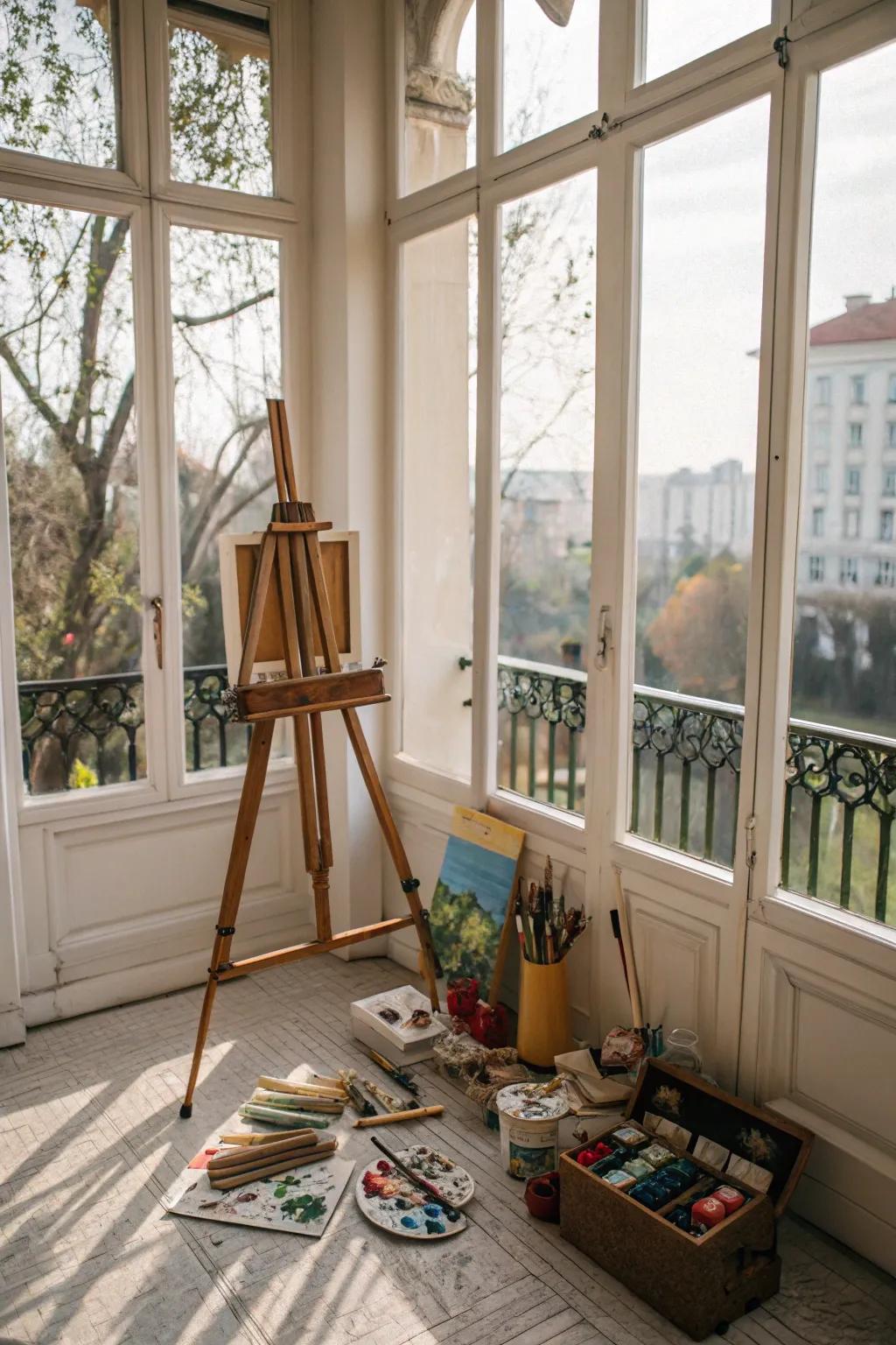 A perfect nook for creative expression.