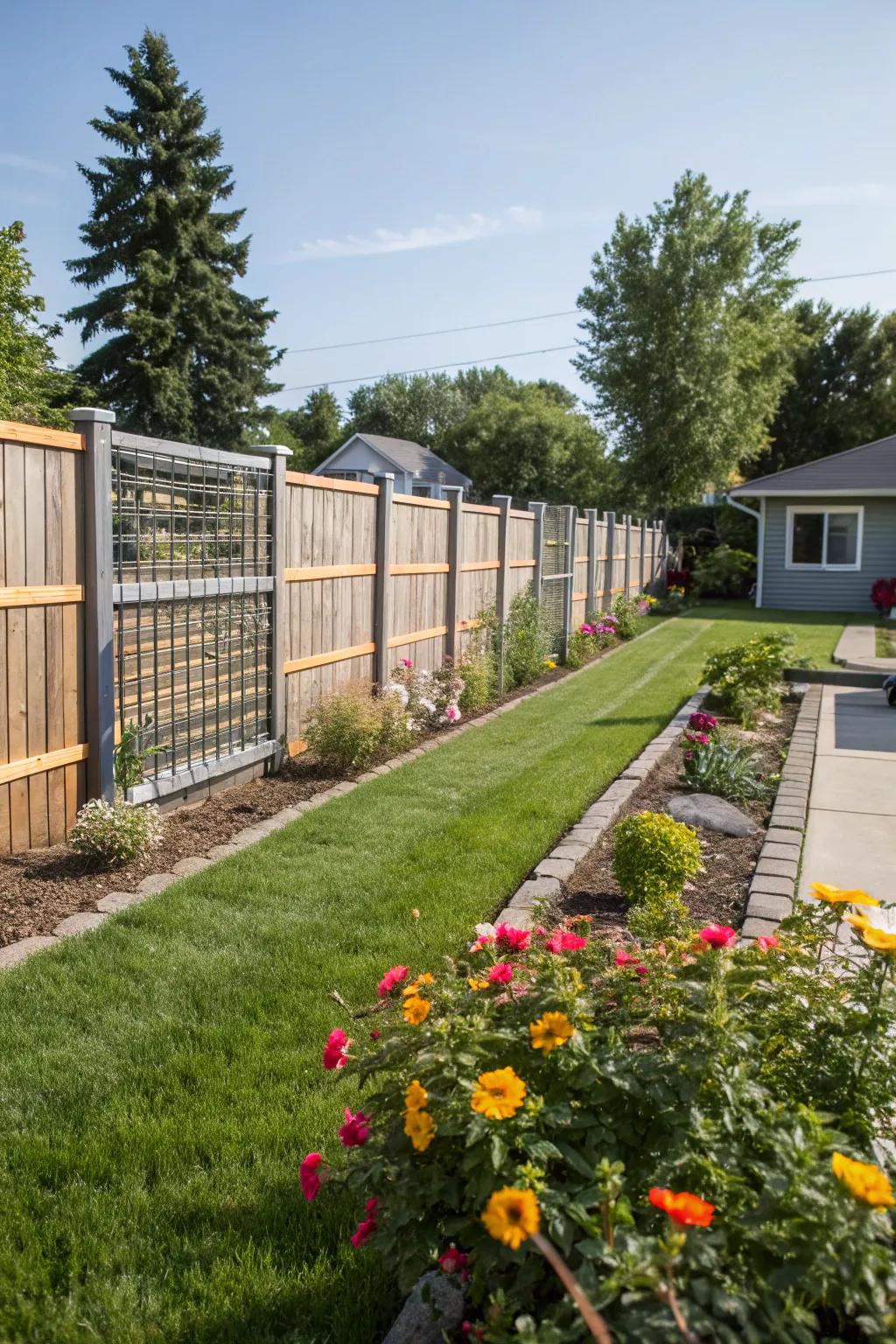 An eco-friendly fence offers sustainability and style.