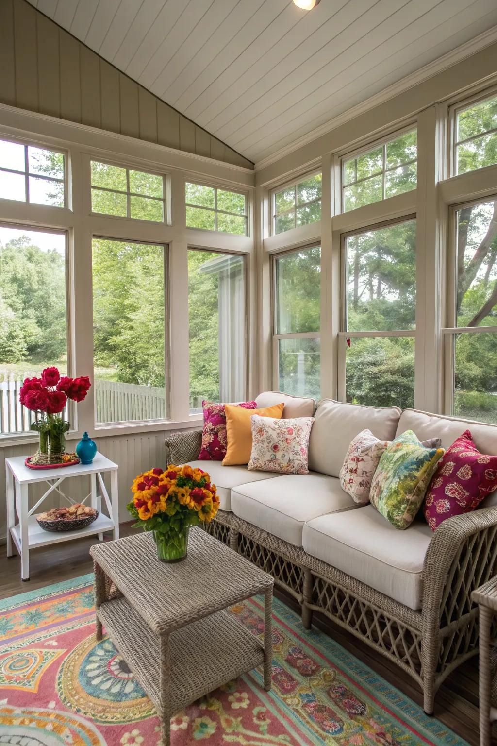 A balanced color scheme enhances tranquility.