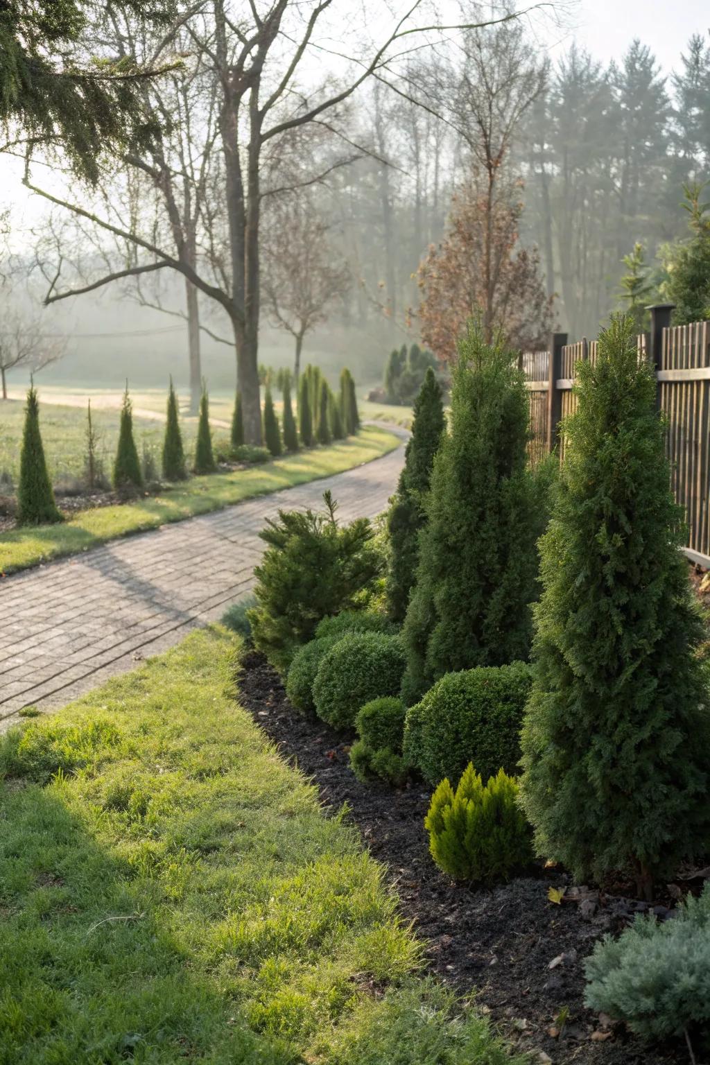 Dwarf conifers add green goodness to small spaces.