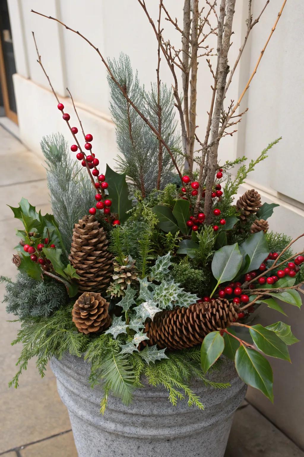 Layering plants creates depth and a lush appearance.