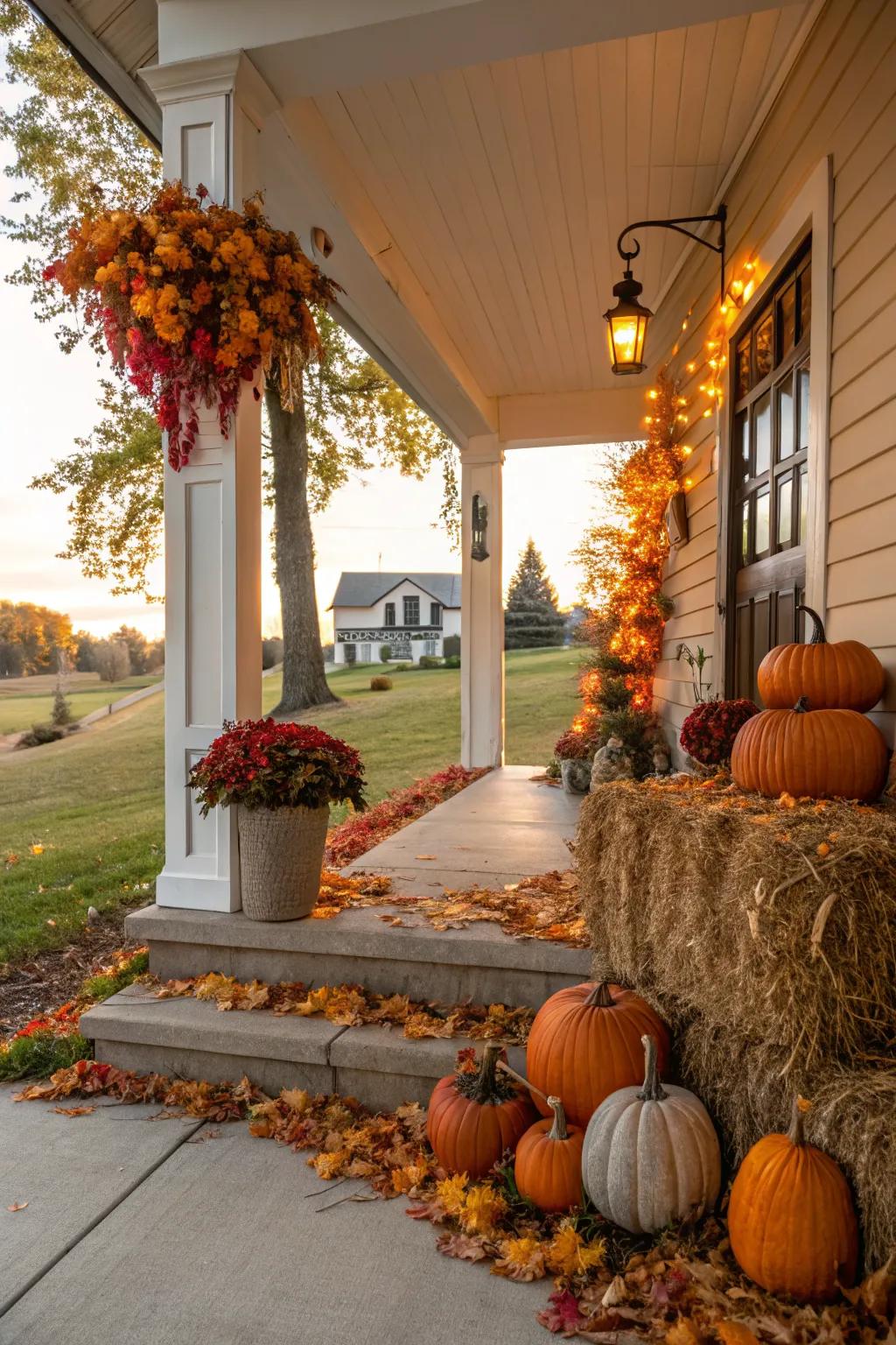 Seasonal decorations keep your porch lively and inviting.