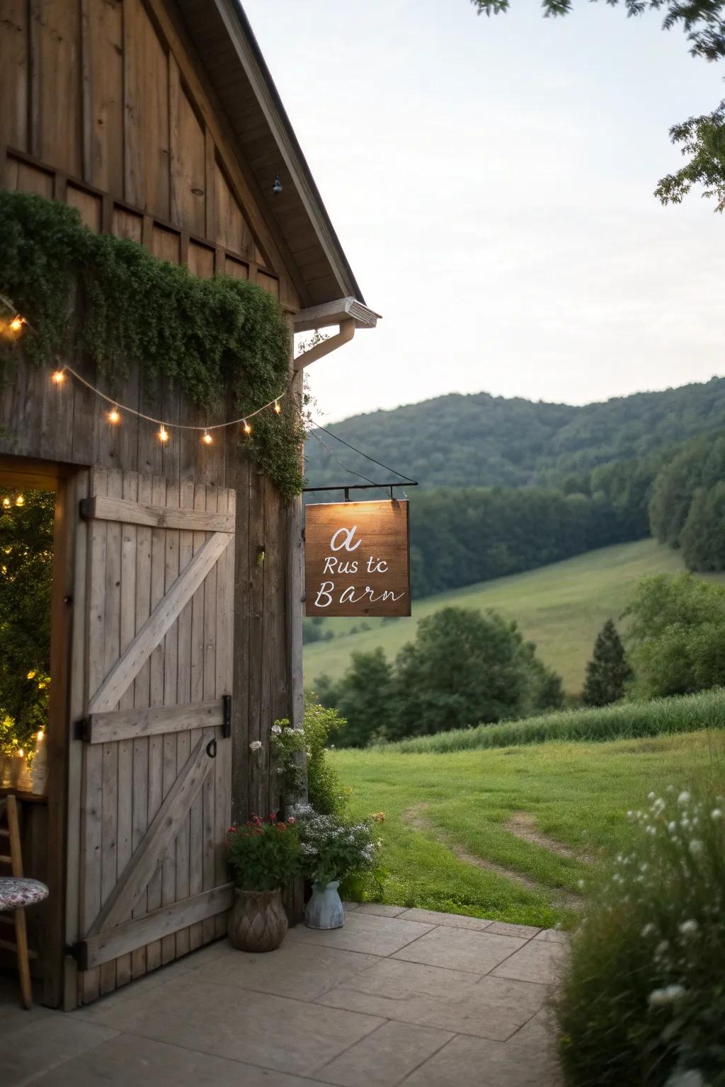 Custom signage adds a personal and welcoming touch.